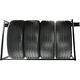 Heavy Duty Adjustable Garage Wall MultiTire Rack Storage, Black