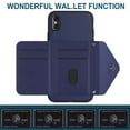 thumbnail image 4 of TECH CIRCLE Wallet Case For iPhone XS/iPhone X with Card Holder,Flip Premium PU Leather Magnetic Clasp Kickstand Heavy Duty Protective Cover with Lanyard Strap for Apple iPhone XS/iPhone X 5.8",Blue, 4 of 7