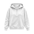 thumbnail image 4 of Quarter Zip Hoodie for Women Long Sleeve Casual Pullover Sweatshirt with Half Zipper, 4 of 5