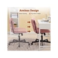 thumbnail image 2 of Qinaqin Criss-Cross cm de Anchoheeled Chair Ancho Seat Armless Moderno Swivel Escritorio para Oficina en Casa y Makeup Vanity, 2 of 6