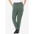 thumbnail image 2 of Woman Within Plus Size Tall 7-Day Straight-Leg Elastic-Waist Stretchy Knit Pant, 2 of 6