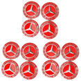 thumbnail image 1 of Tapas centrales para llantas pegatina de tapacubos de 75MM para Mercedes-Benz AMG corona roja 4 Uds., 1 of 7