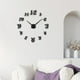 thumbnail image 5 of Reloj de pared sin marco, 3 relojes de pared, reloj decorativo grande con pegatinas de pared para sala de estar Negro, 5 of 8