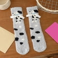 thumbnail image 2 of Winter Thermal Kids Socks Cozy Mid Calf Crew For Indoor Home Floor Sleep Warmth, 2 of 4