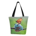 thumbnail image 1 of Balery Butterfly Landing On Head Dumpy Frog Bolsa de Hombro con Diseño, Bolsa Grande y Duradera, Bolsa Versátil para Compras, 1 of 6