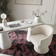 thumbnail image 7 of TOV Furniture Kristen Cream Upcycled Chenille Rolling Desk Chair, 7 of 7