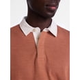 thumbnail image 4 of George Men's and Big Men's Rugby Shirt with Long Sleeve, Size S-6XB, 4 of 5