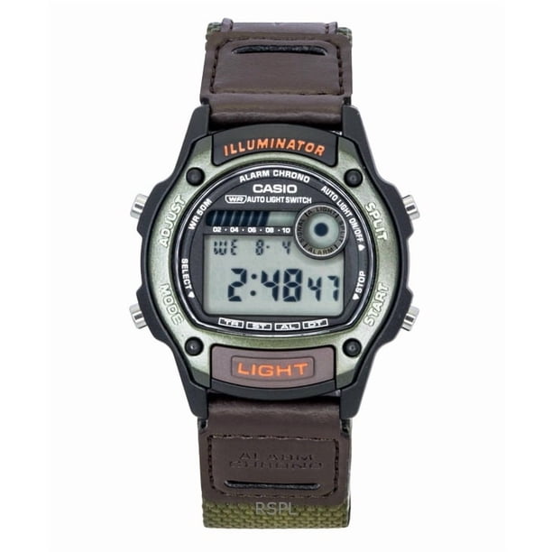 Casio Reloj Unisex Estándar Digital de Cuarzo con Correa de Cuero y Tela W-220HF-3AV