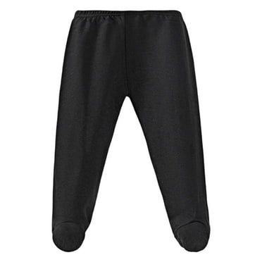 FYDUU Baby Boys' Pull On Footed Pants Soft Baby Pants Elastic Waist Full Coverage Sleeper Boys Girls Jogger Pants Comfort Trousers 9-12 Months