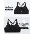 thumbnail image 3 of CRZ YOGA Girls Butterluxe Cross Back Sports Bra Yoga Athletic Casual Tops Scoop Neck Padded Crop Kids Teen, 3 of 7