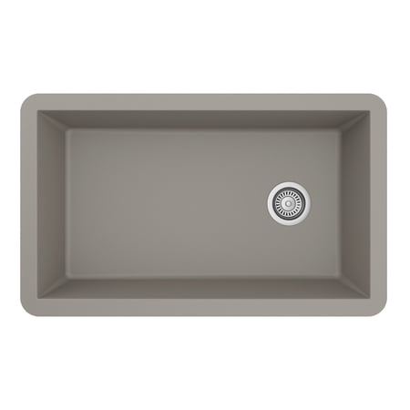 Karran Usa Qu-670 Undermount Quartz/Granite 32 Single Bowl Kitchen Sink - Concrete
