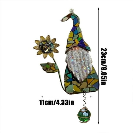 

Wepro Gnome Home Decor Pendant Glitter Garden Gnome Window Balcony Pendant