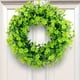 thumbnail image 1 of Corona artificial verde de trébol de cuatro hojas, 30 cm, verde, para colgar en la puerta, pared, ventana, decoración., 1 of 6