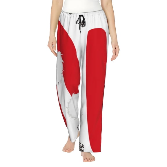 Gaeub HOHOHO Christmas Soft Pajama Pants for Women, Wide Leg Comfy Casual Lounge Yoga Capri Pants Wide Leg-Medium