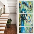 thumbnail image 1 of Larger Peacock Watercolor - Abstract Canvas Art Print, 1 of 3
