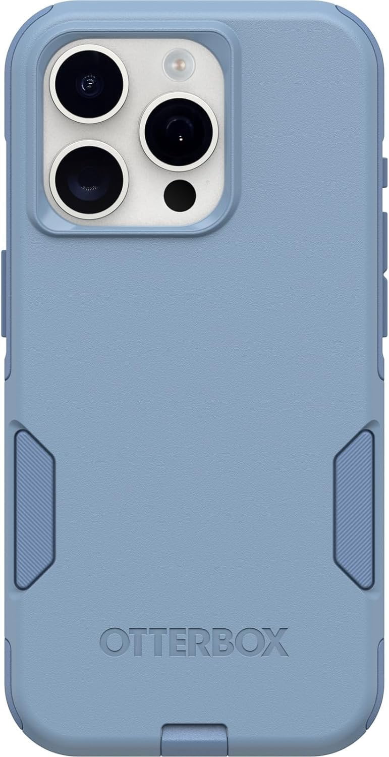 OtterBox Commuter Series Slim Cell Phone Case iPhone 15 Pro, Crisp Denim Blue