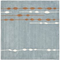 SAFAVIEH Soho Caleb Geometric Area Rug, Blue/Multi, 6' x 6' Square
