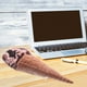 thumbnail image 3 of Cojín decorativo de helado con forma de cono de helado artificial, 3 of 8
