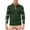 #_001Dark Green, variant on Hogleaql Men's Polo Shirts Casual Long Sleeve Collared Tee Shirts with Pocket Fashion Striped Plaid Print Button Color Block Lounge Top for Men Brown S
