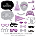 thumbnail image 2 of Big Dot of Happiness Quinceañera Púrpura – Dulce 15 – Kit de accesorios para fotomatón de fiesta de cumpleaños – 20 unidades, 2 of 5