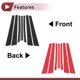 thumbnail image 3 of Pegatina Antirrayaduras para el Pilar de la Ventana de la Puerta Unique Bargains, Cubierta Exterior para Toyota RAV4 2001-2005, Fibra de Carbono, Frontal Trasero Izquierdo Derecho, 8 Piezas, 3 of 6