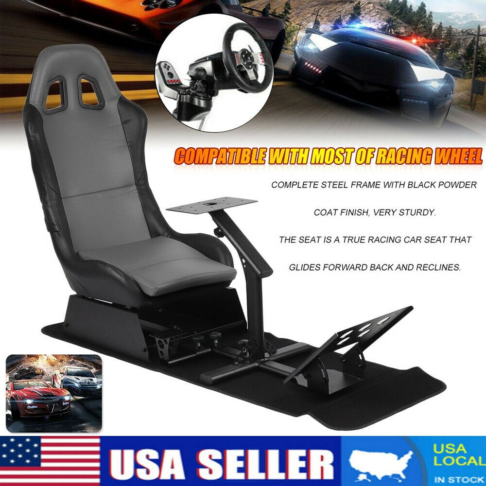 TOP.E Racing Simulator Cockpit Gaming Chair W/ Stand Stretchable Height ...