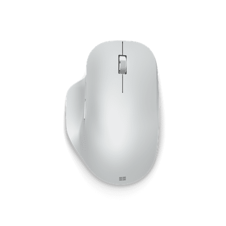 Microsoft Bluetooth Ergonomic Mouse - Glacier with Comfortable Ergonomic Design, Thumb rest. Works with PCs/Laptops - Windows/Mac/Chrome