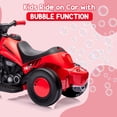 thumbnail image 5 of EastVita Kids Motorcycle with Bubble Function 6V Battery Powered Ride on Motorbike Toy 3 Wheels Electric Car for Kids 3+ Boys Girls Red, 5 of 7