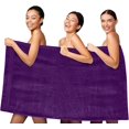 thumbnail image 5 of Mocassi Turkish Cotton Jumbo Bath Towel, 1-Piece, 35" x 70", Highly Absorbent - Soft Bathroom Towel, Purple, 5 of 5