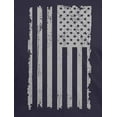 thumbnail image 4 of Old Glory Mens Distressed Grey Vertical American Flag Short Sleeve Graphic T Shirt, 4 of 6
