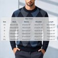 thumbnail image 4 of QSAWXQZ Men's Crewneck Sweater Long Sleeve Argyle Jacquard Pullover Knit Top XS, 4 of 8