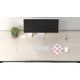thumbnail image 2 of Watercolor Mouse Pad for Computers, Artwork of Repetitive Flower Silhouettes Paint Blots, Round Non-Slip Thick Rubber Modern Gaming Mousepad, 8" Round, Pink Coral, by Ambesonne, 2 of 2