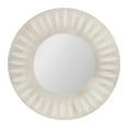 thumbnail image 5 of Kate and Laurel Usra Round Carved Wood Mirror, 26 Inch Diameter, Whitewash, Light Wooden Circle Mirror with Carved Indentation and Sunburst Wall Mirror Look, 5 of 7