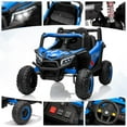 thumbnail image 2 of Bingirl 12V Kids Ride On Car,UTV Truck with Remote Control,4WD/2WD Switchable,Electric Vehicle with 4 Spring Suspension,EVA Tires,Safety Belt,Double Open Doors Blue, 2 of 7