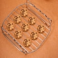 thumbnail image 5 of Fryer Double Layer Shelf Skewer Rack Fryer Accessory Halogen Oven Meat Steak Rack Stainless Steel Barbecue Rack Grill Skewers All Brands, 5 of 5