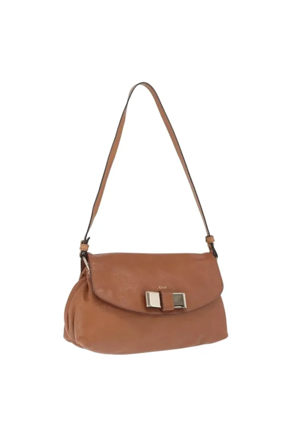 Pre-Owned Chloe Lily Leather Brown Leather Shoulder Bag Bag