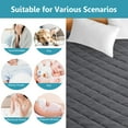thumbnail image 3 of JPHOME Full Size Quilted Fitted Mattress Pad Cover, 100% Waterproof Mattress Protector, Deep Pocket Fitted 8" - 21", Breathable & Noiseless, Soft and Comfortable (54" x 75", Dark Gray), 3 of 9
