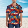 thumbnail image 6 of Picia Colorful Hawaii Palms Gentle Cotton Regular Fit Short Sleeve Casual Hawaiian Shirt for Men-3X-Large, 6 of 9