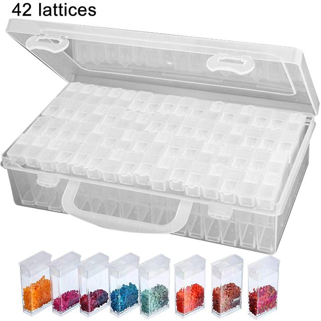 Jinsinto 42/84 Grid Transparent Box Diy Handmade Beaded Diamond Painting Box