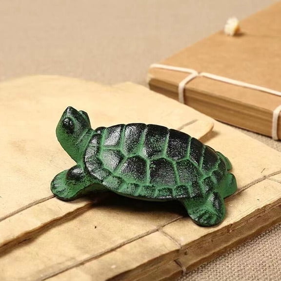 Cast Iron Turtle Figurine Statue Paperweight Home Garden Decor Gift Top USA