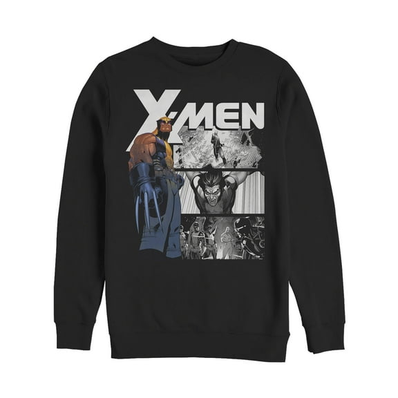 Men's Marvel X-Men Wolverine Panels  Sweatshirt Black 3X Large