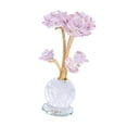 thumbnail image 2 of Figura de flor de loto para decoración de mesa, colección de decoración del hogar, estatua de flor de vidrio Rosa, 2 of 9
