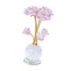 thumbnail image 2 of Figura de flor de loto para decoración de mesa, colección de decoración del hogar, estatua de flor de vidrio Rosa, 2 of 9
