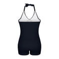thumbnail image 6 of Ahdbta Plus Size Tankini Swimsuit for Women Two Piece Tummy Control Bathing Suit Halter Blouson Swim Tops with Boyshorts Swimwear, 6 of 8