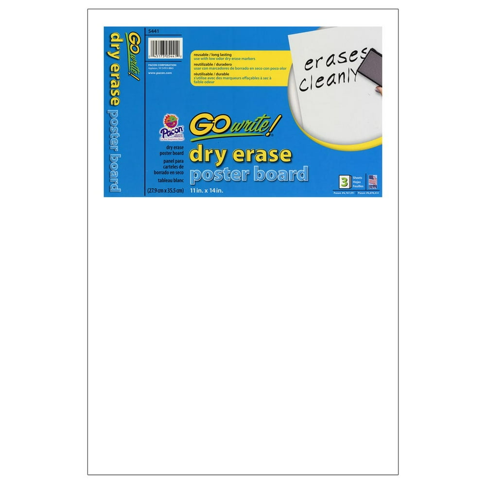 GoWrite Dry Erase Poster Board 11x14"