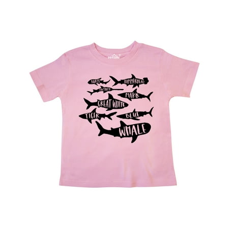 

Inktastic Types of Sharks Gift Toddler Boy or Toddler Girl T-Shirt