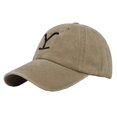 thumbnail image 1 of Clearance Yellowstone Dutton Ranch Hat Cross Ponytail Baseball Cap Distressed Outdoor Embroidery Sunscreen Hat Solid Color Cap, 1 of 2