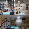 thumbnail image 5 of Dcenta LED Garage Lights- Dimmable Garage Lights Ceiling, 38W 6000LM 6500K E27/B22 LED Garage Ceiling Lights with 4 Adjustable Panels for Garages, Workshop,indoor, outdoor, workshop and warehouse,, 5 of 7