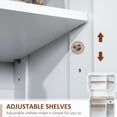 thumbnail image 3 of Kitchen Buffet with Hutch | Multi - tier Storage for Dishes, Appliances | Particle Board Construction | Anti - tipping for Safety, 3 of 6