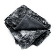 thumbnail image 4 of Chanasya Super Soft Fuzzy Fur Faux Fur Cozy Warm Fluffy Beautiful Color Variation Print Plush Sherpa Dark Gray Fur Twin Microfiber Throw Blanket - TWIN Gray, 4 of 9